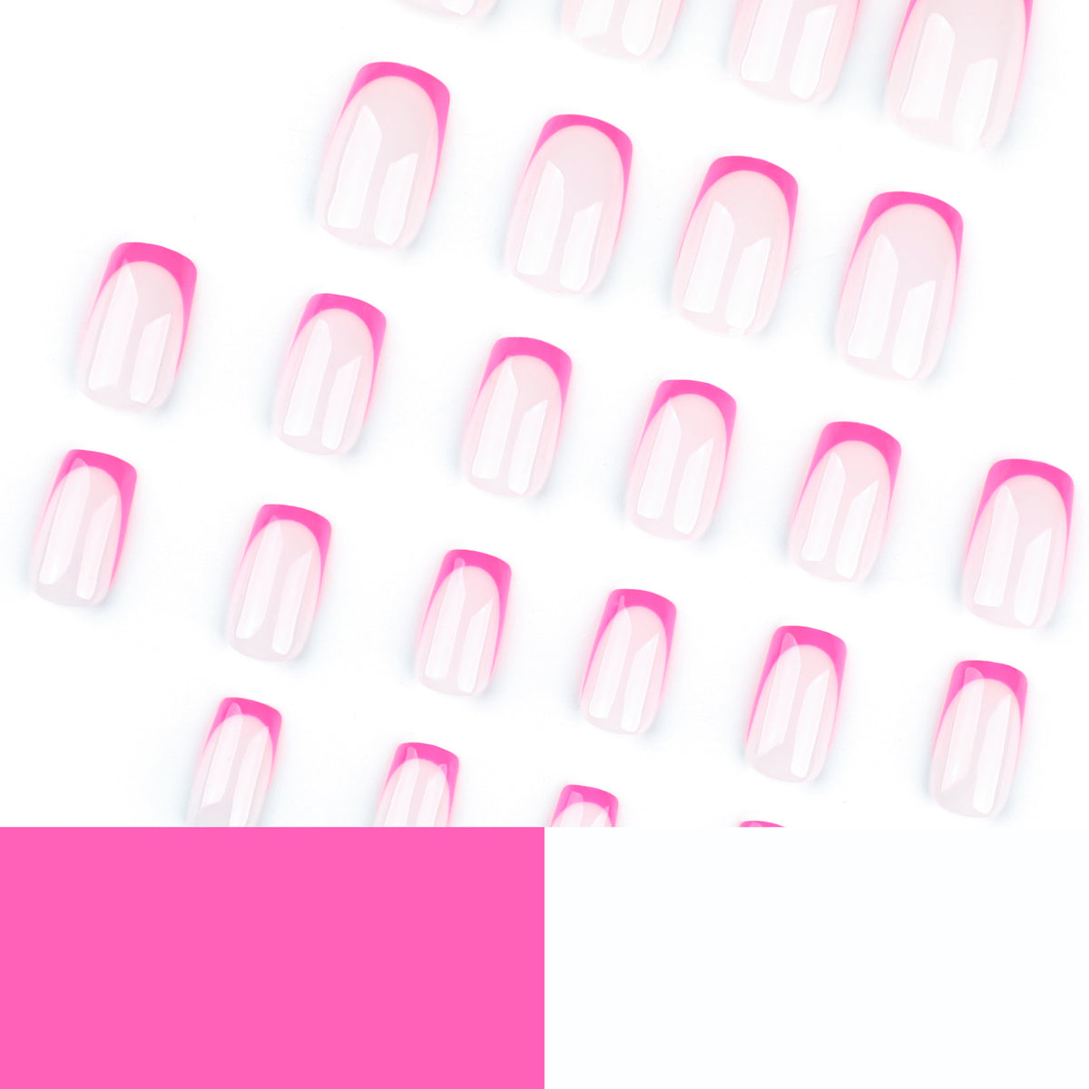 Raspberry French nails