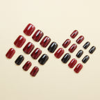 Red and Black Devil Eye nails