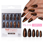 30 pcs Cat eye solid Almond Nails YS-514 set1