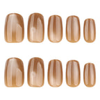 Orange-yellow cat's eye nails