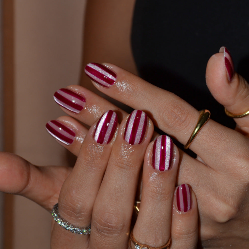 Raspberry cheese nails