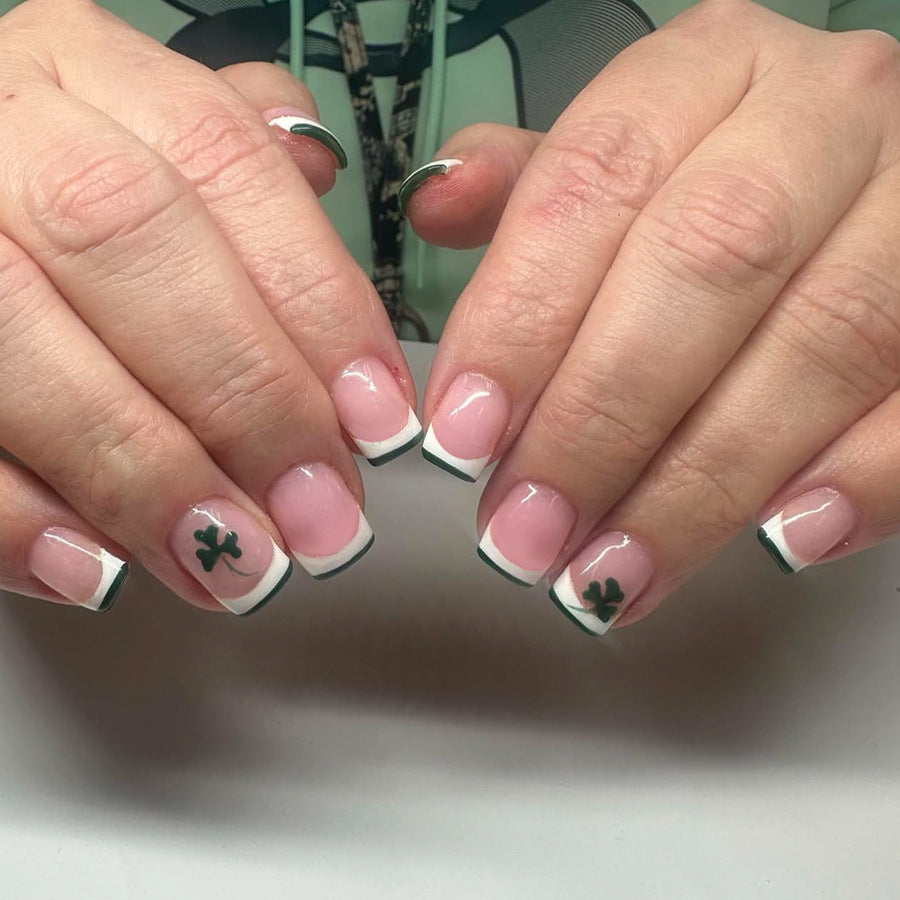 24pcs French-style Saint Patrick's Clover Nail