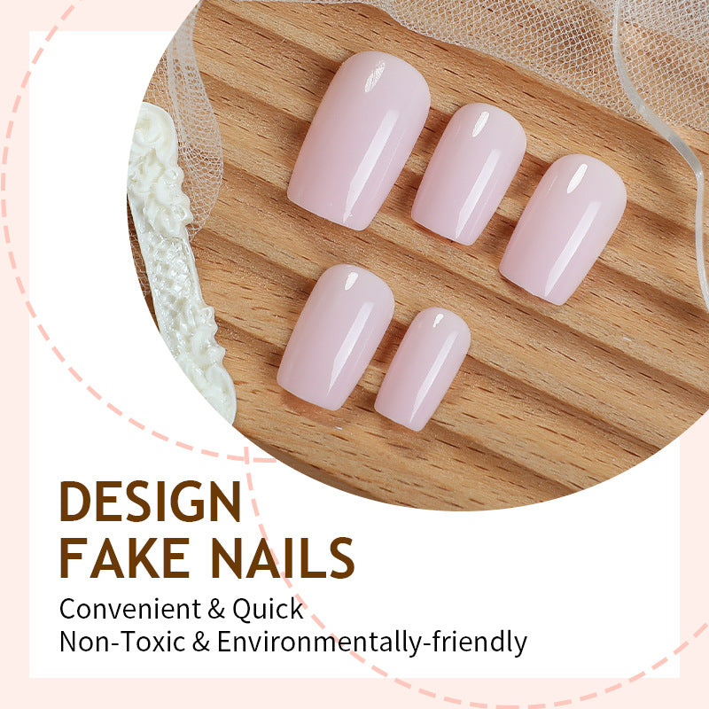 24pcs Long Pure pink color Nails