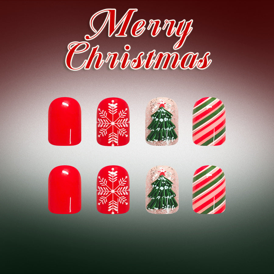 Christmas Set(4 pack) red and green striped white snowflake wearing armor set of 96 pieces