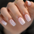 Gradient peach aurora nails