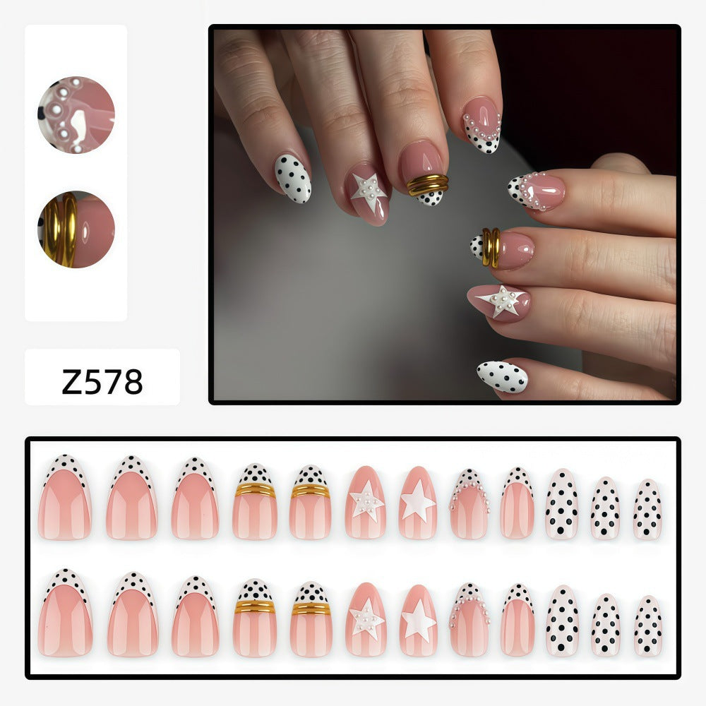 Metallic French manicure
