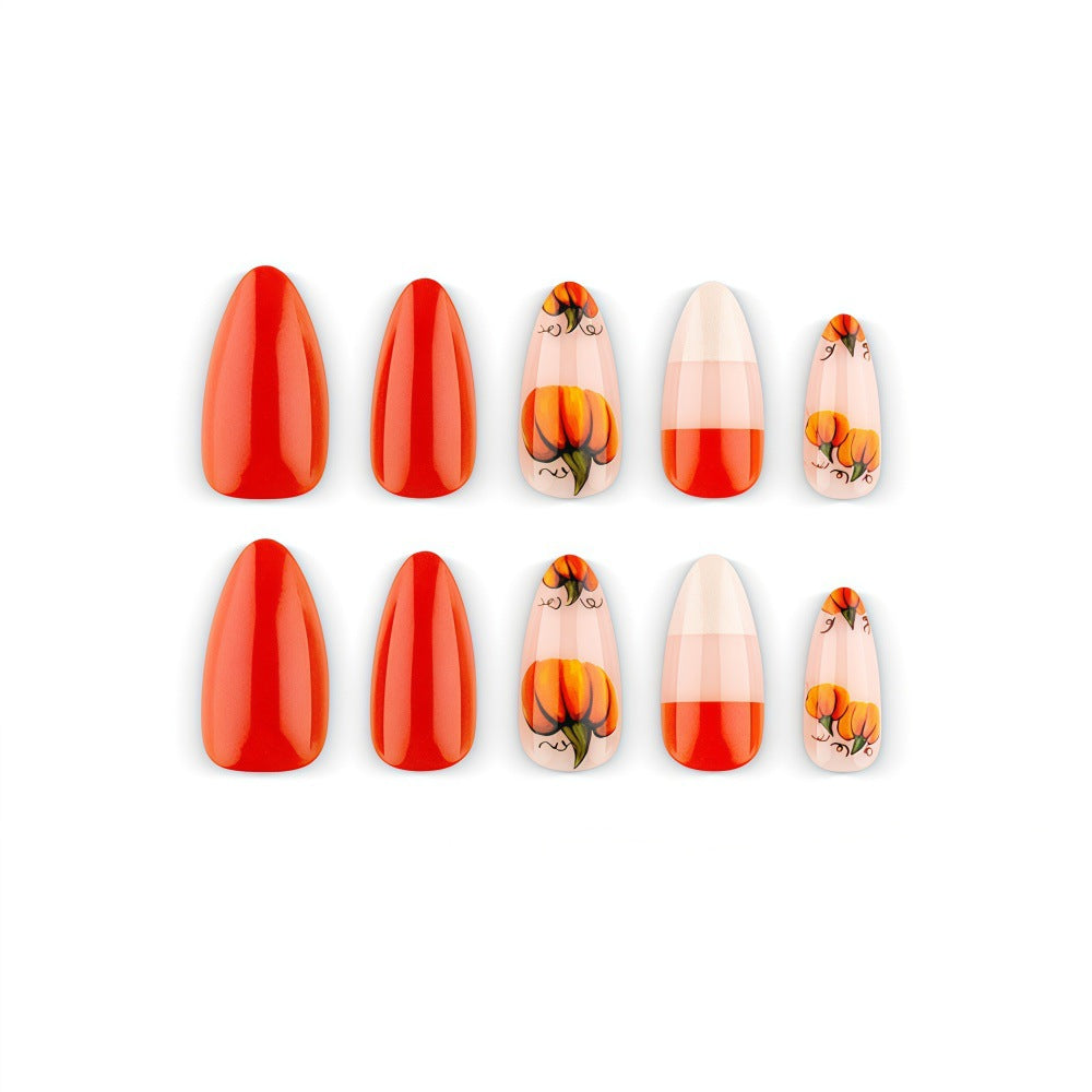 Pumpkin candy nails