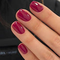 Simple rose red nails