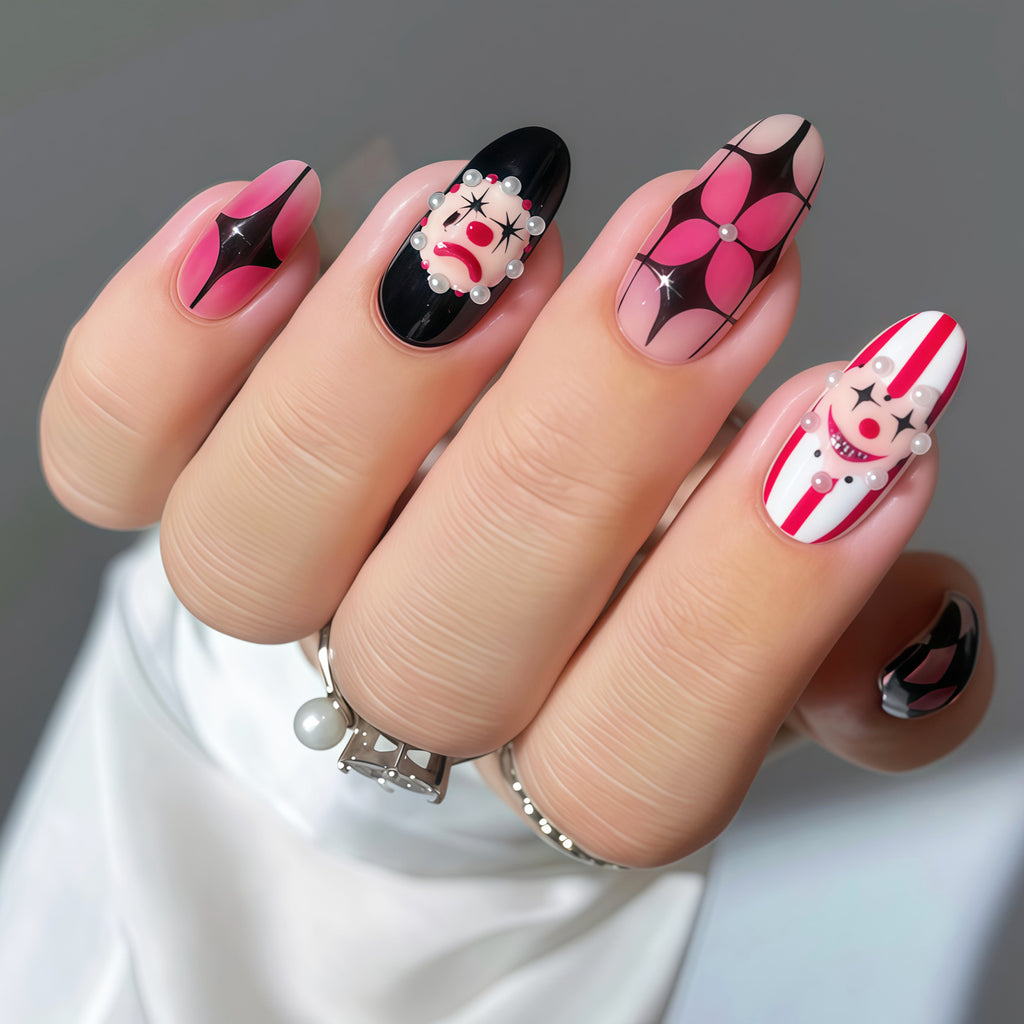 Halloween Clown Nails