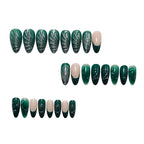 Green cat-eye nails