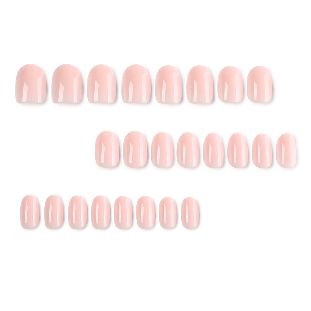 Simple gradient peach nails
