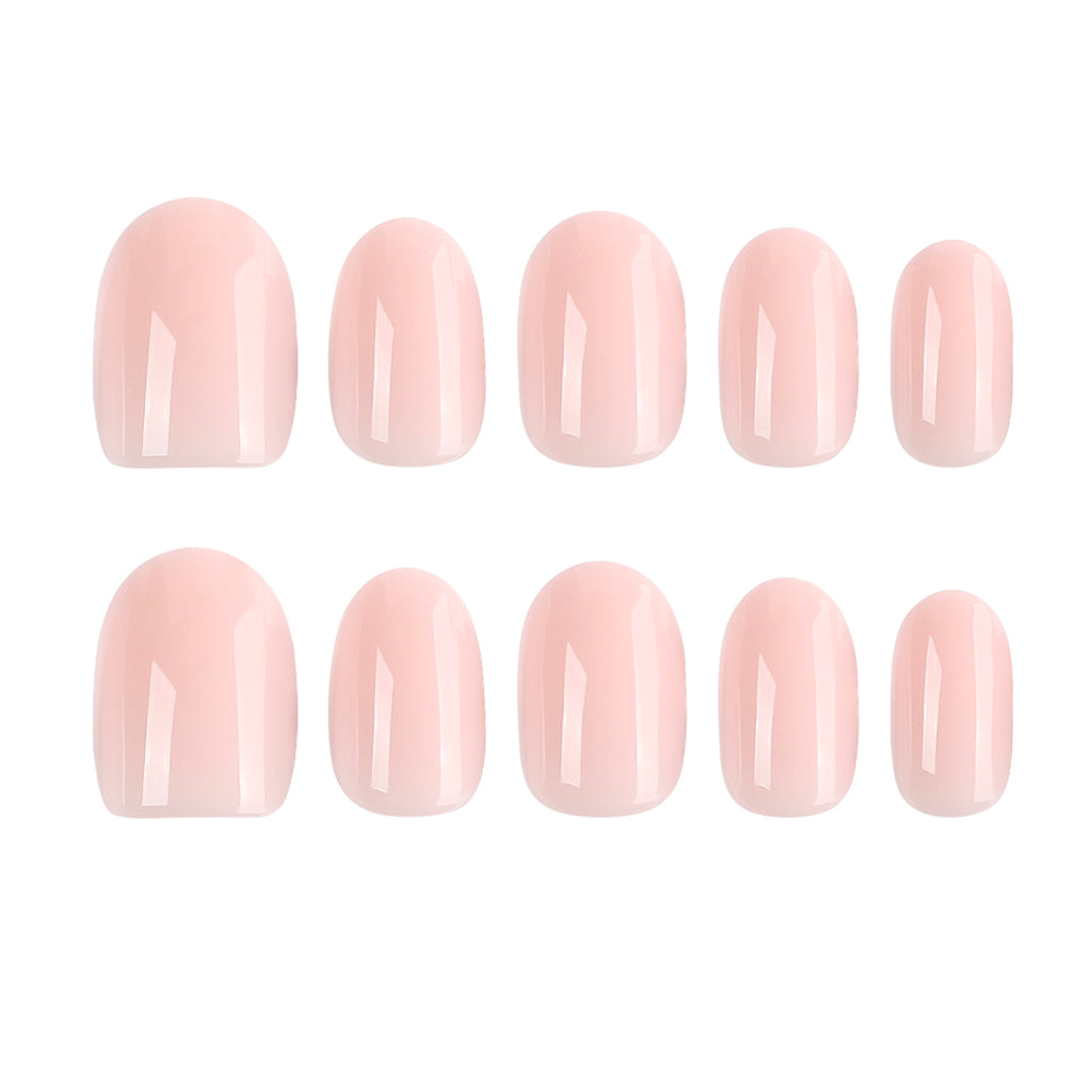 Simple gradient peach nails