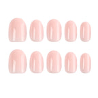 Simple gradient peach nails