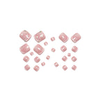 Floral-engraved diamond toe nails