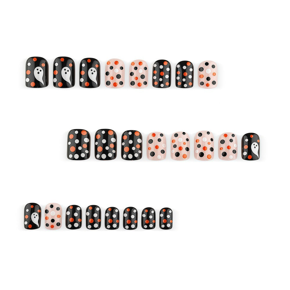 Ghostly dotted nails