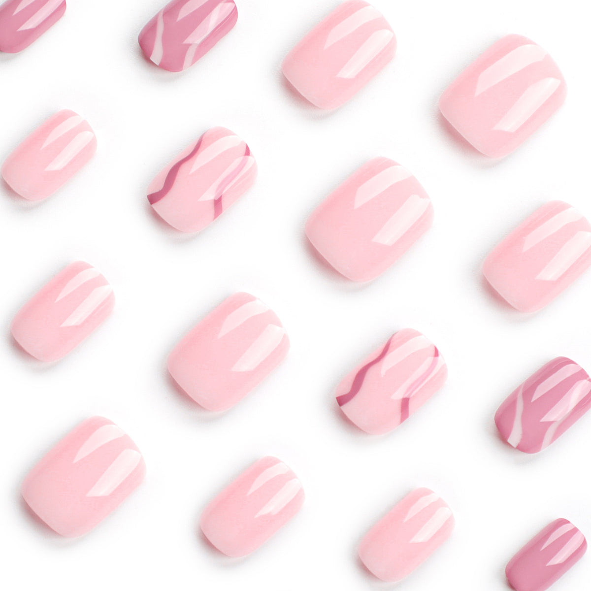 Striped candy nails