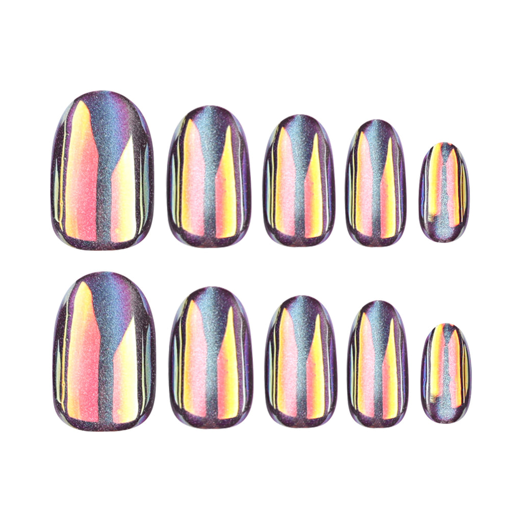 Short cat-eye nails