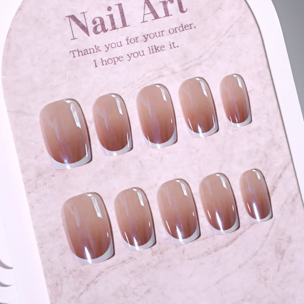 White coated nails