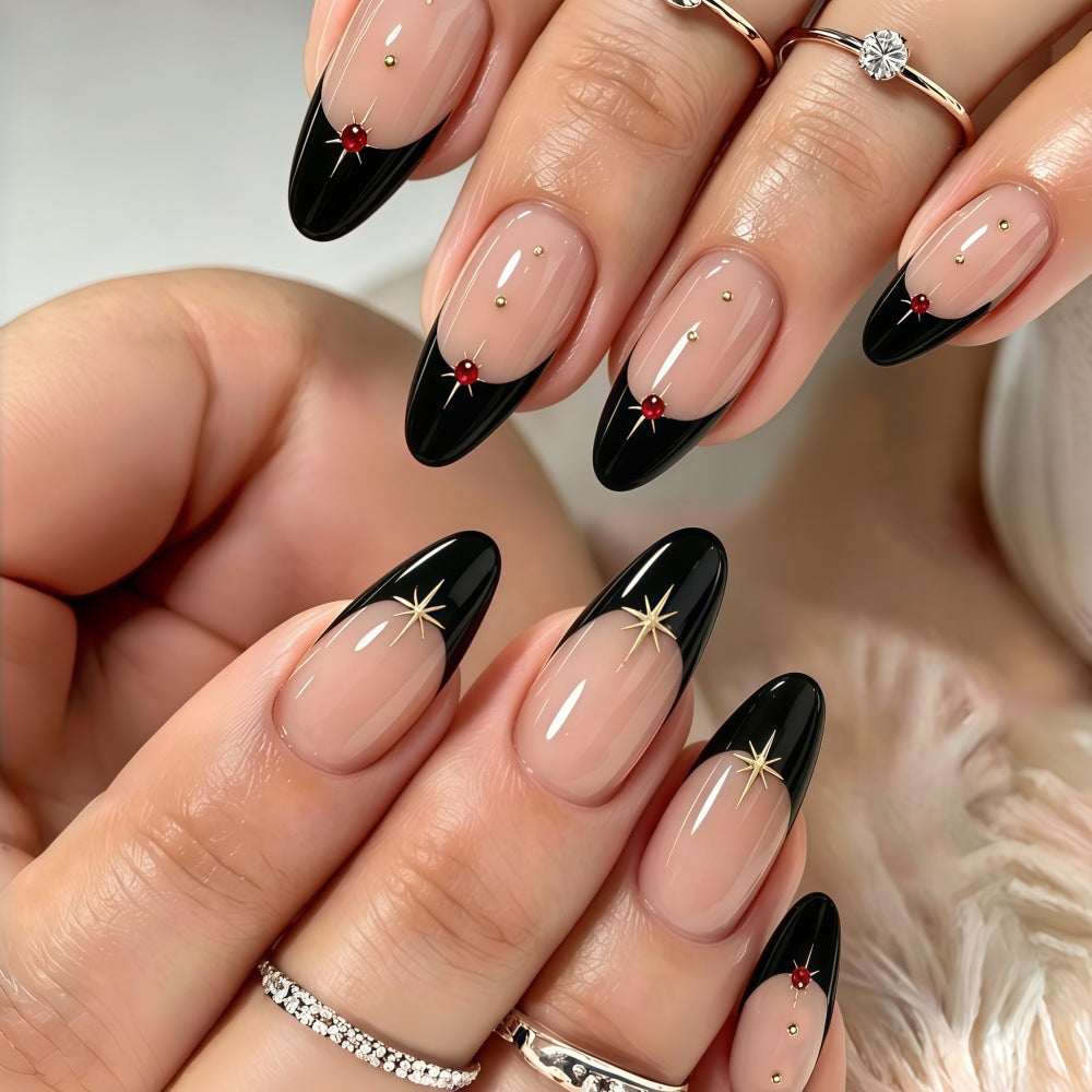 Chocolate French nails
