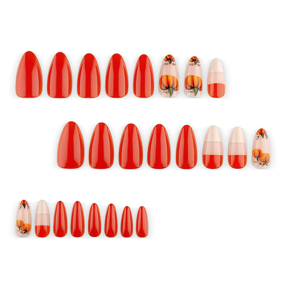 Pumpkin candy nails