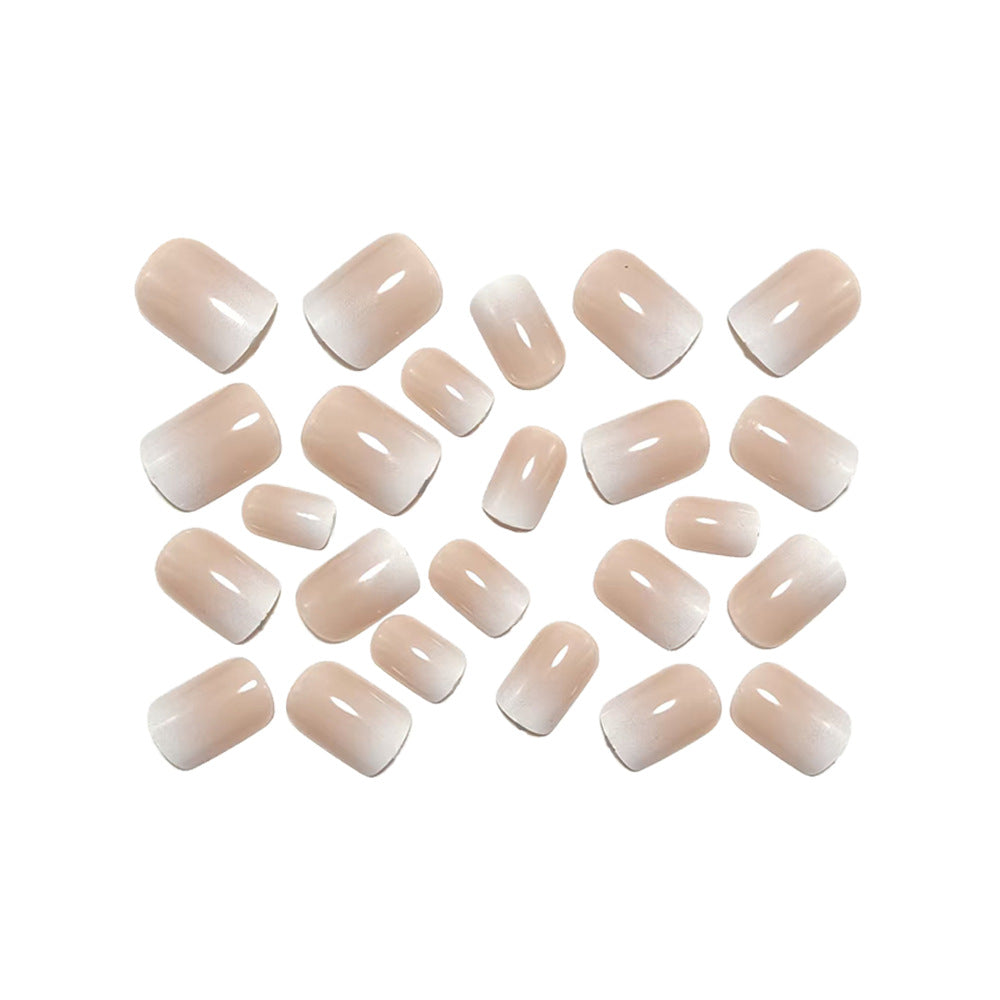 Pink white gradient Nails