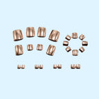 24 pcs Rose gold Toes nails