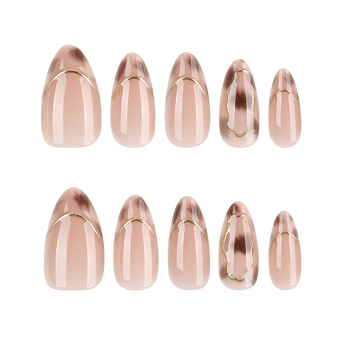 Almond-gilt nails