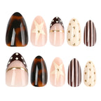 Handmade chocolate star nails