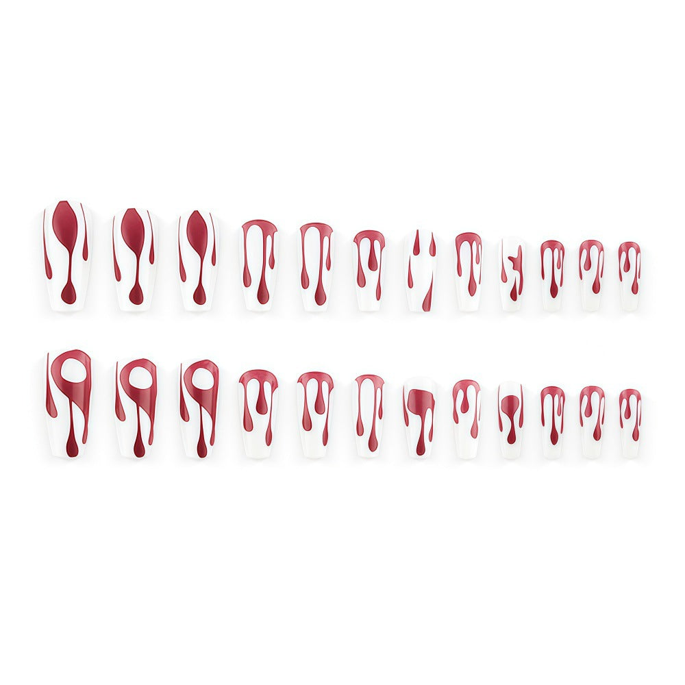 Halloween red Nails