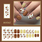 Autumn Maple Brown short nails
