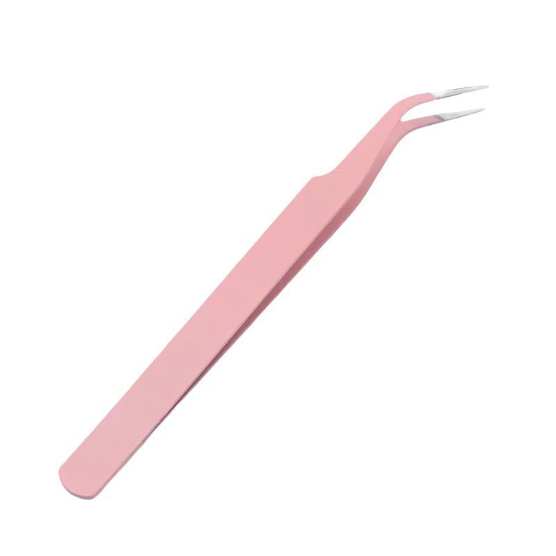 Nail art tool curved head tweezers Macaroon color anti-static