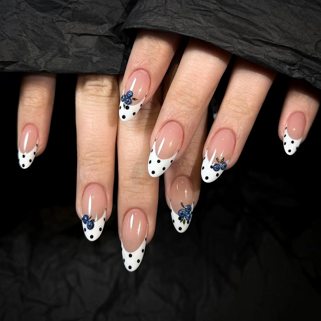 Blueberry French nails