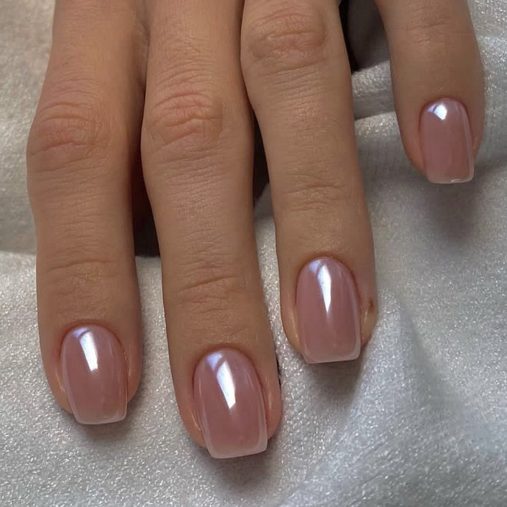 24pcs Short skin color fashion style Nails