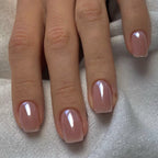 24pcs Short skin color fashion style Nails