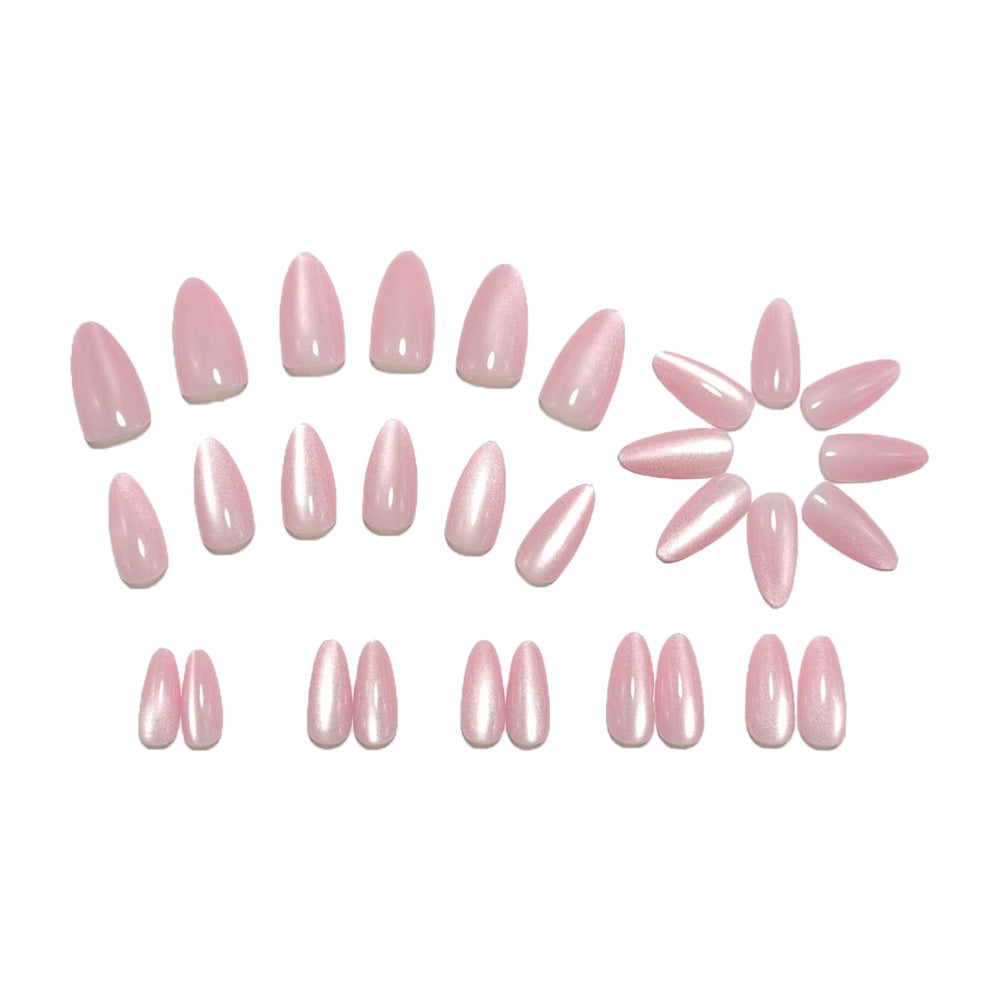 Peach pink nails