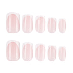 White French-style Square nails