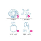 Blue coast party banner decoration beach single party flag summer beach wedding party decoration paper