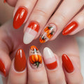 Pumpkin candy nails