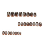 Dark brown cat's eye nails