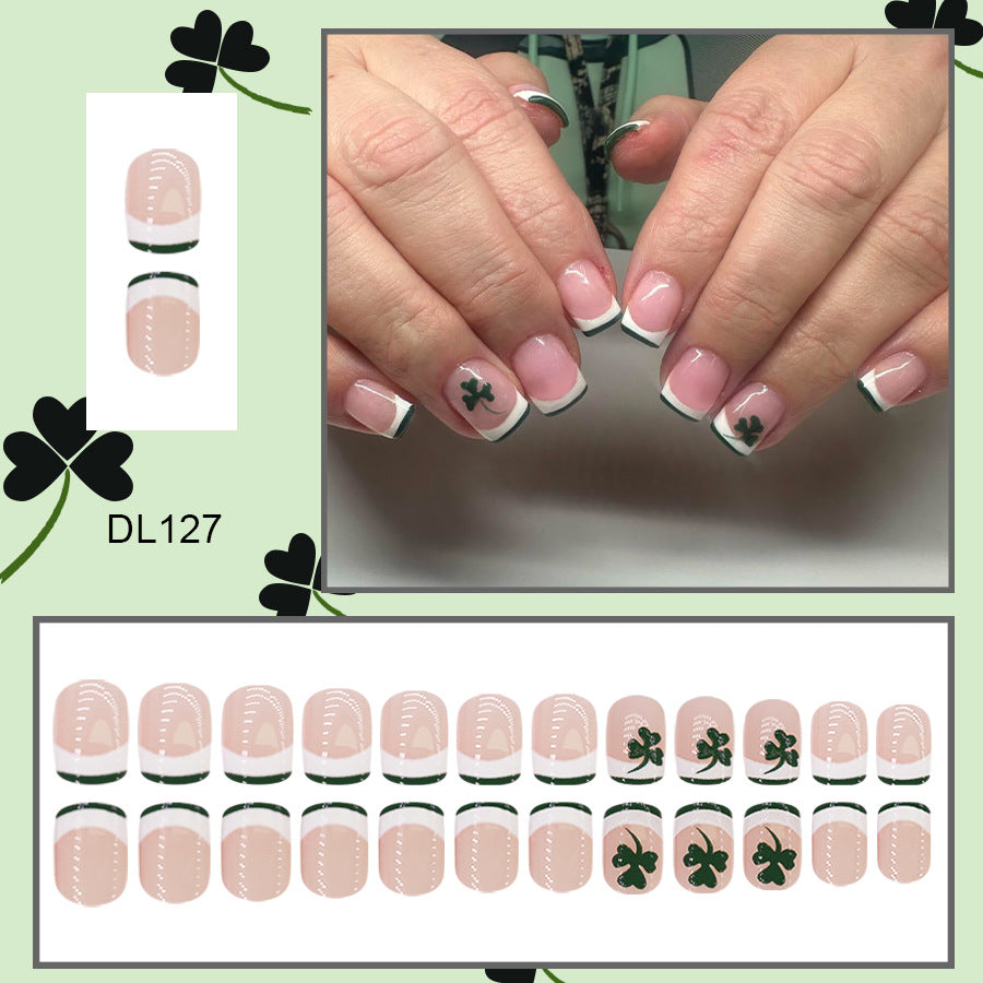 24pcs French-style Saint Patrick's Clover Nail