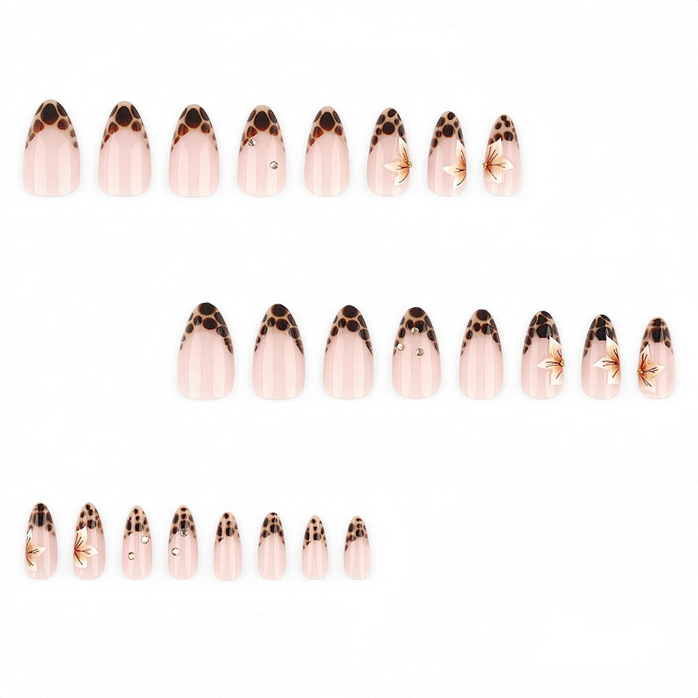 Spotted flower nails