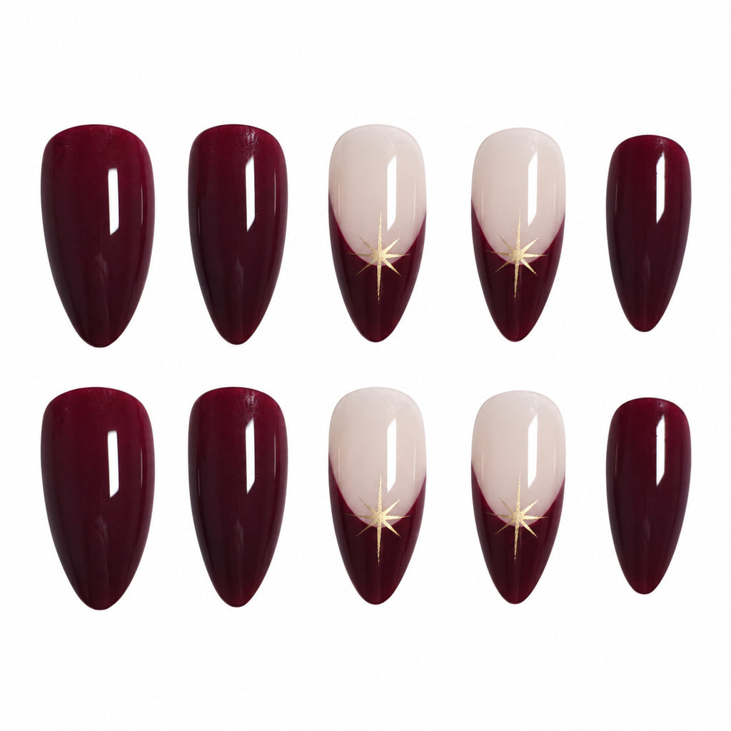 Rose gemstone nails