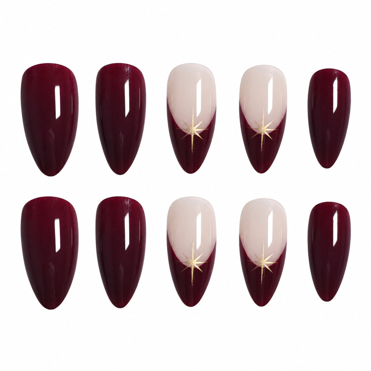 Rose gemstone nails
