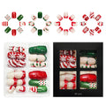 Christmas Set(4 pack) Glitter snowflake French Polka Dot Dress set of 96 pieces