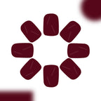 24pcs Short Glossy Deep burgundy nails