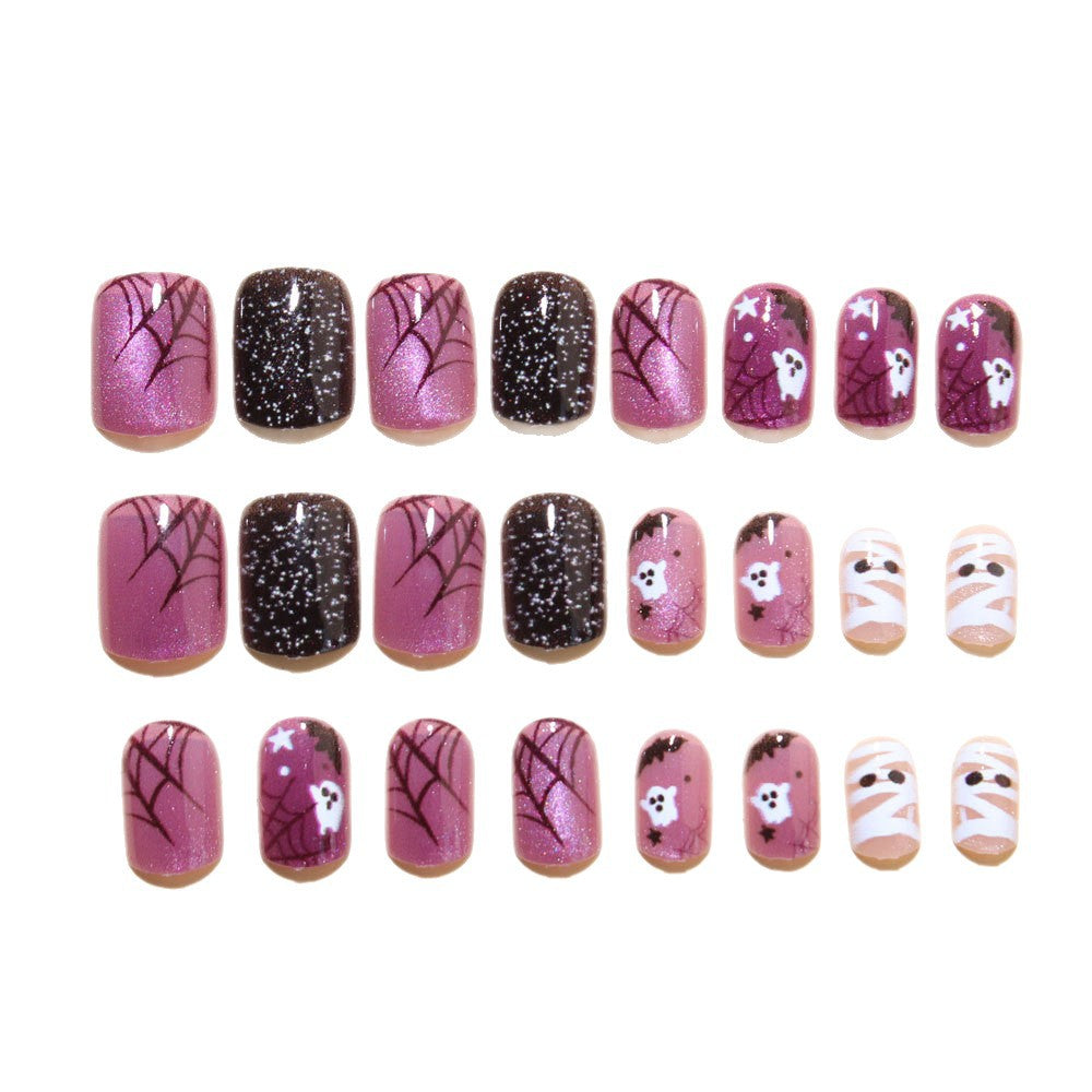Purple spider nails