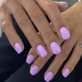 Solid-color short handcrafted press on nails Purple