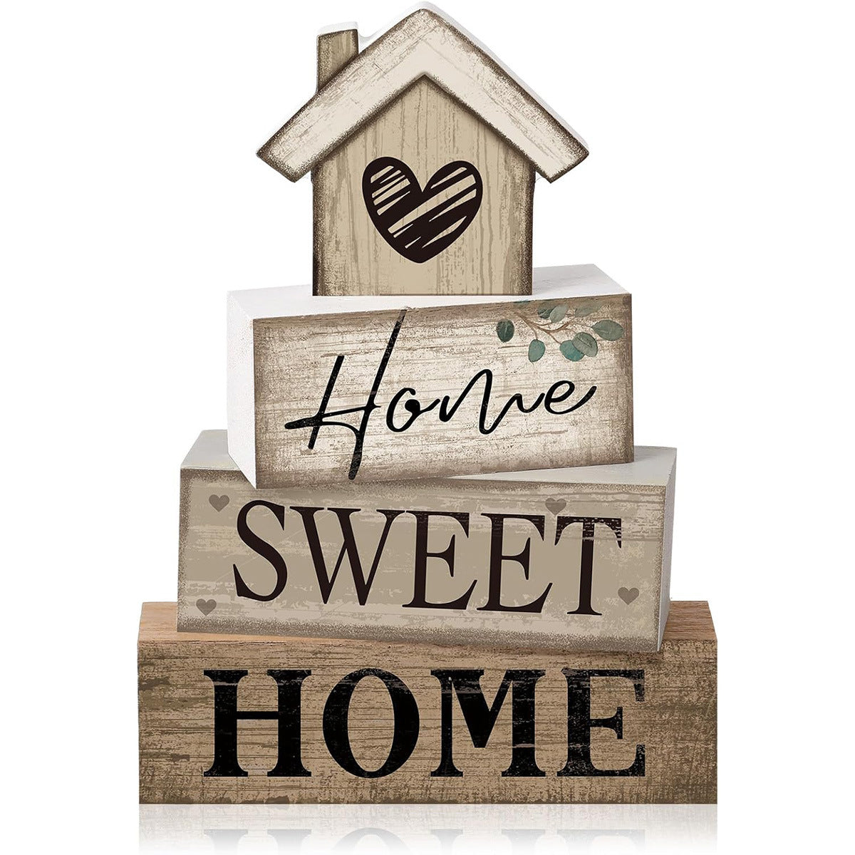 4 Pcs Decor Decoration Rustic Stackable