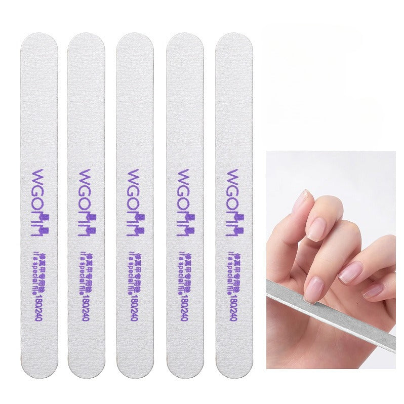 Double-sided nail filing sponge strip for shaping