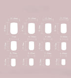 24pcs Pink striped Glitter design Long nails